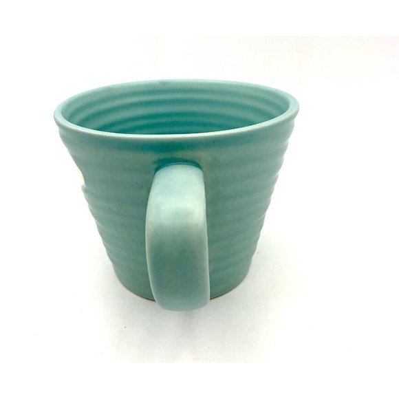 2007 Starbucks Mint Green Mocha, Ribbed, Coffee Mug/Cup, 9oz - Picture 4 of 7
